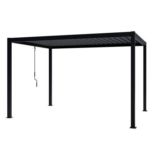 Zestaw Pergola ogrodowa tarasowa aluminiowa NORDVIC Skyline 3 x 4 m Antracyt + Żaluzja 123cm